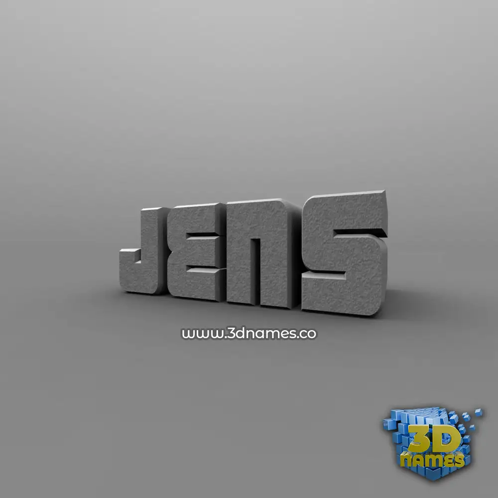 jens in Solid Grey style - 3D name wallpaper