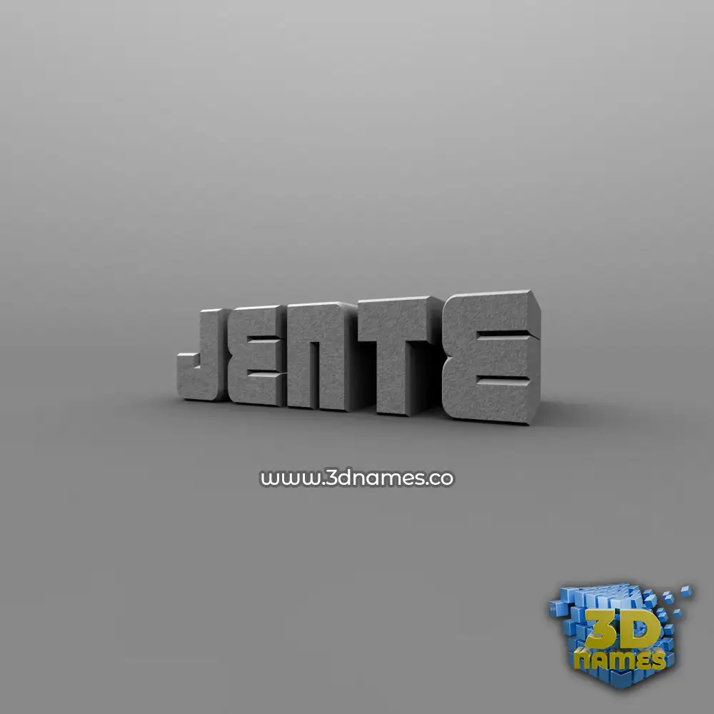 jente in Solid Grey style - 3D name wallpaper