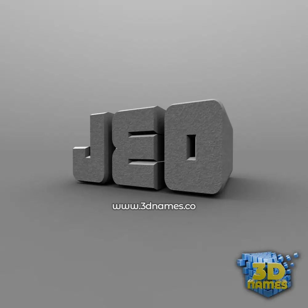 jeo in Solid Grey style - 3D name wallpaper