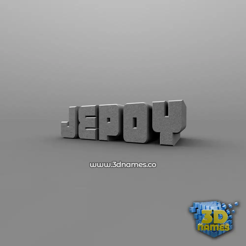 jepoy in Solid Grey style - 3D name wallpaper