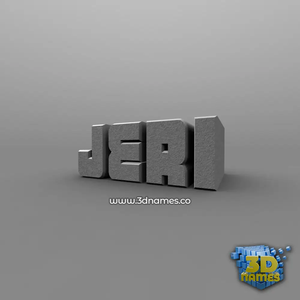 jeri in Solid Grey style - 3D name wallpaper