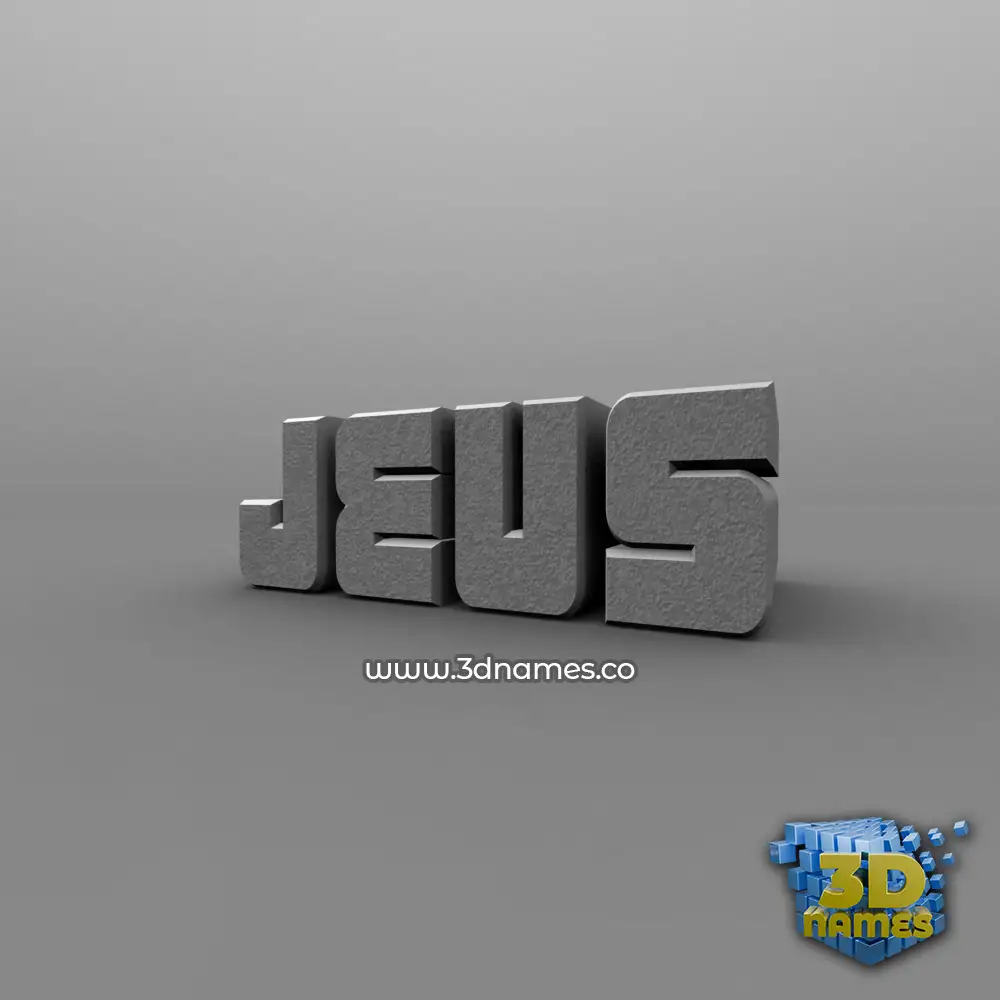 jeus in Solid Grey style - 3D name wallpaper