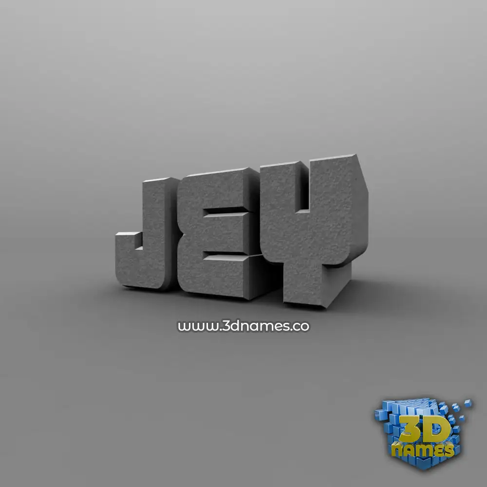 jey in Solid Grey style - 3D name wallpaper
