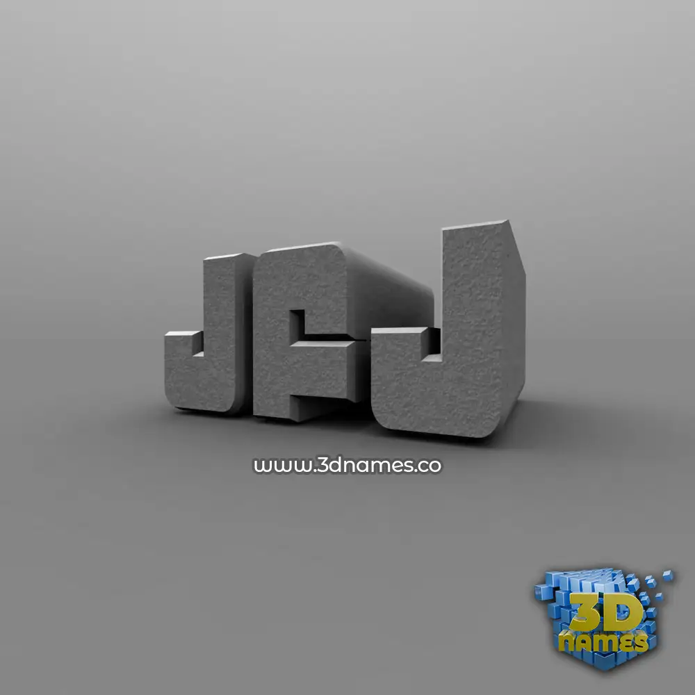 jfj in Solid Grey style - 3D name wallpaper