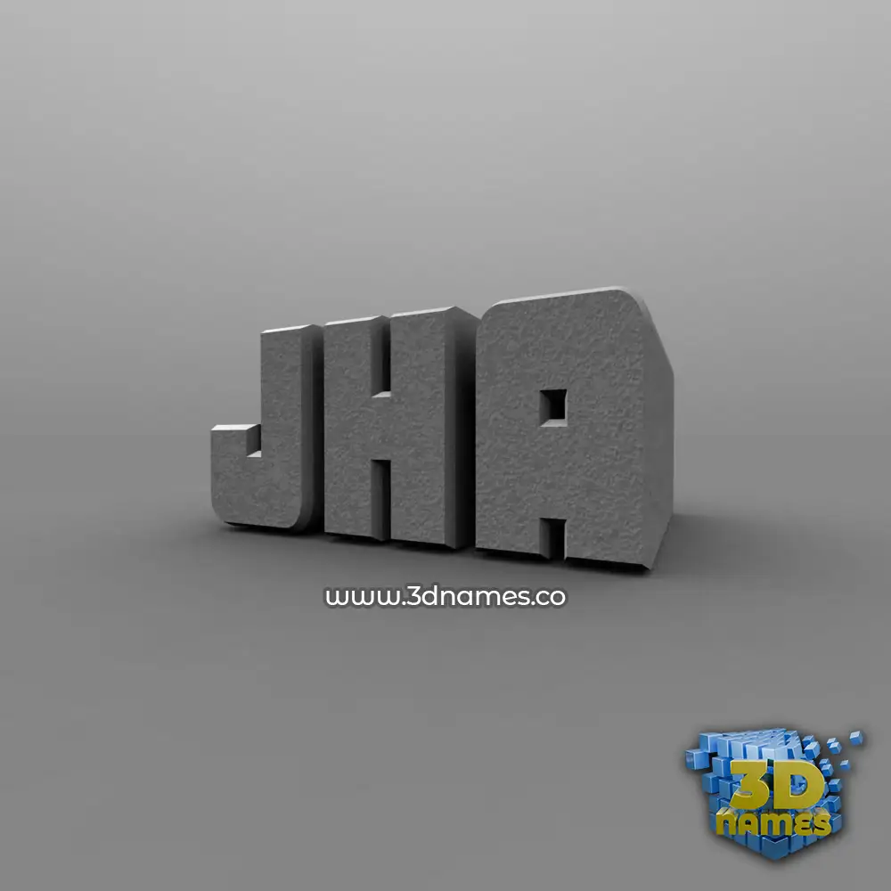 jha in Solid Grey style - 3D name wallpaper