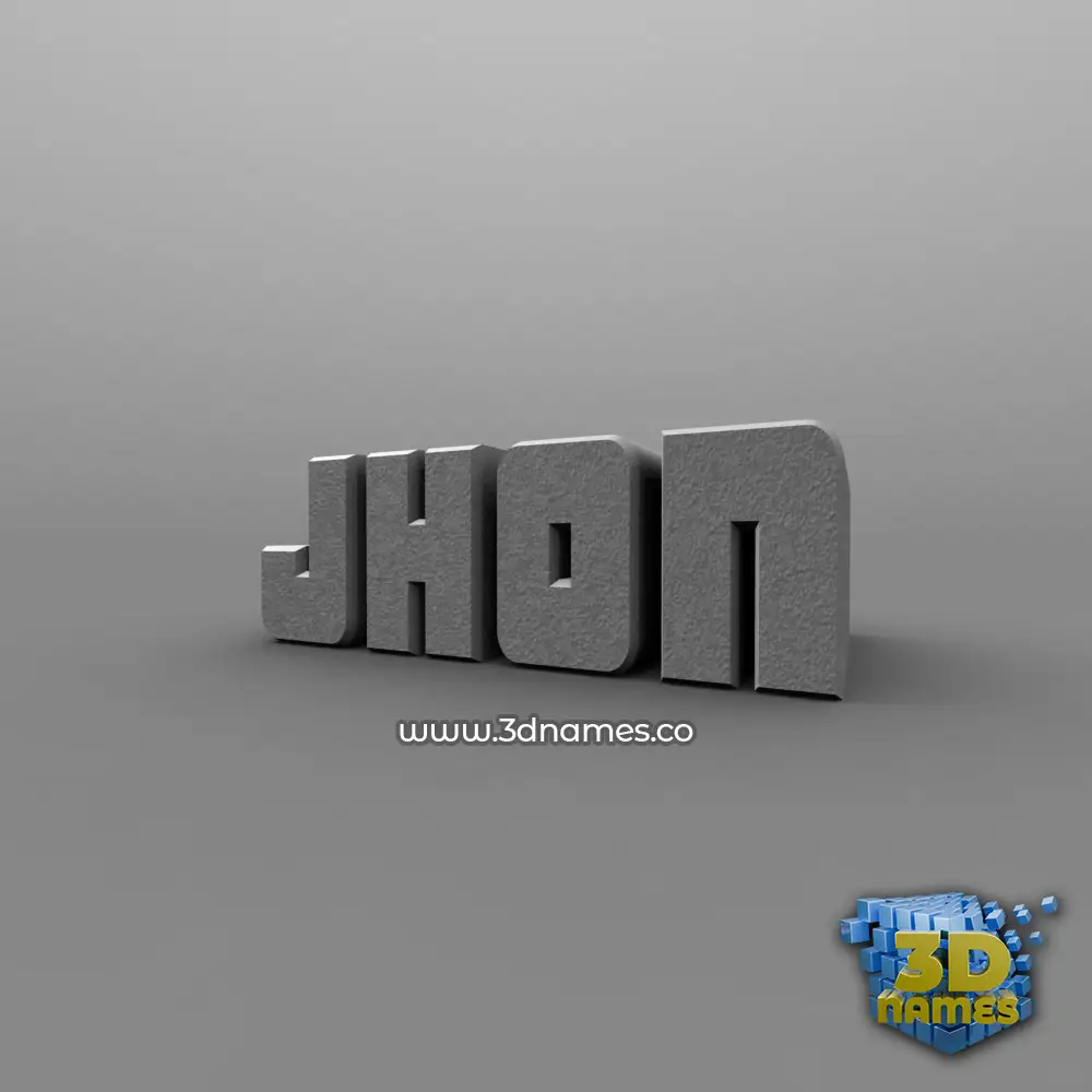 jhon in Solid Grey style - 3D name wallpaper