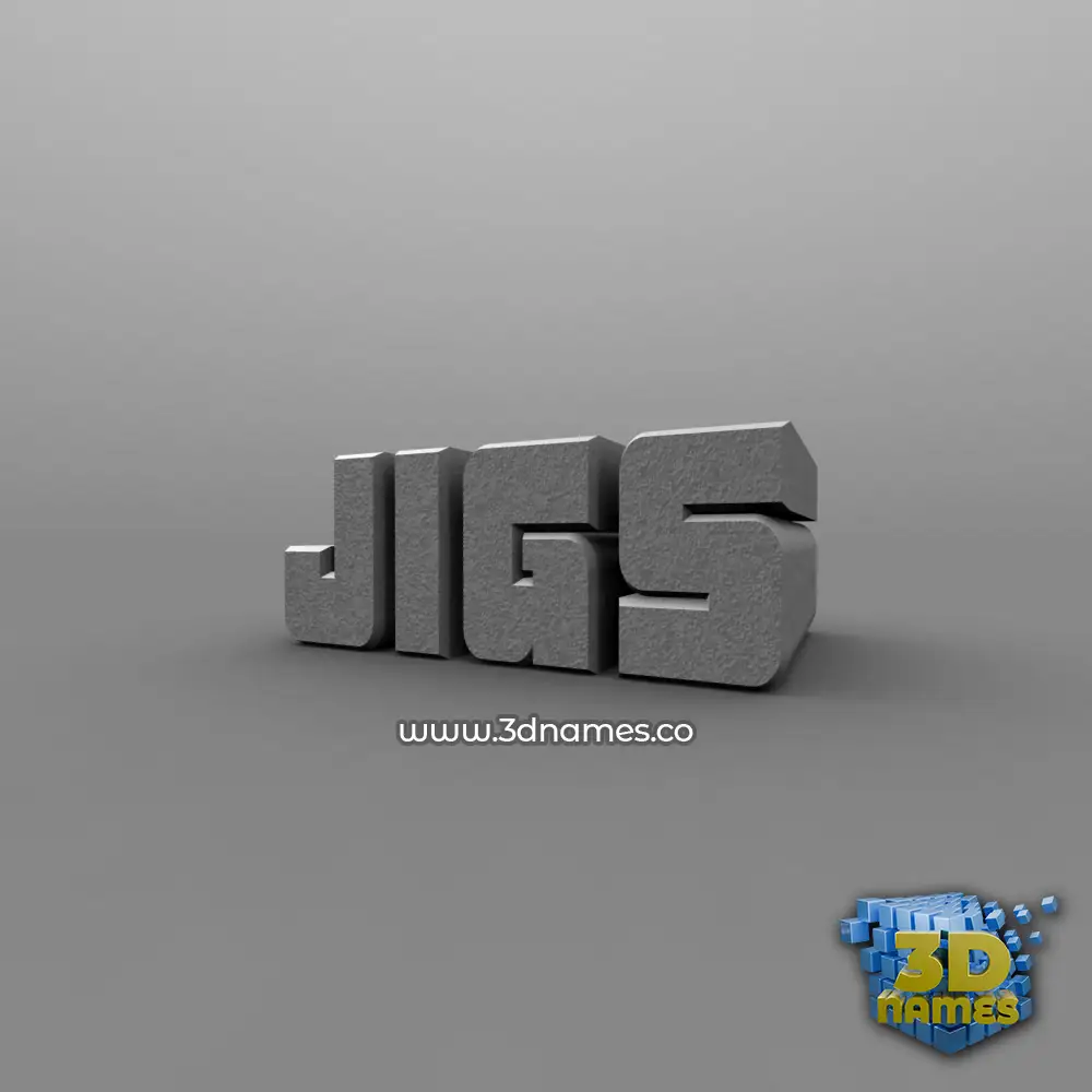 jigs in Solid Grey style - 3D name wallpaper