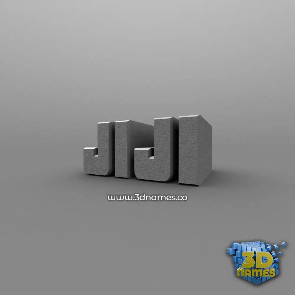 jiji in Solid Grey style - 3D name wallpaper