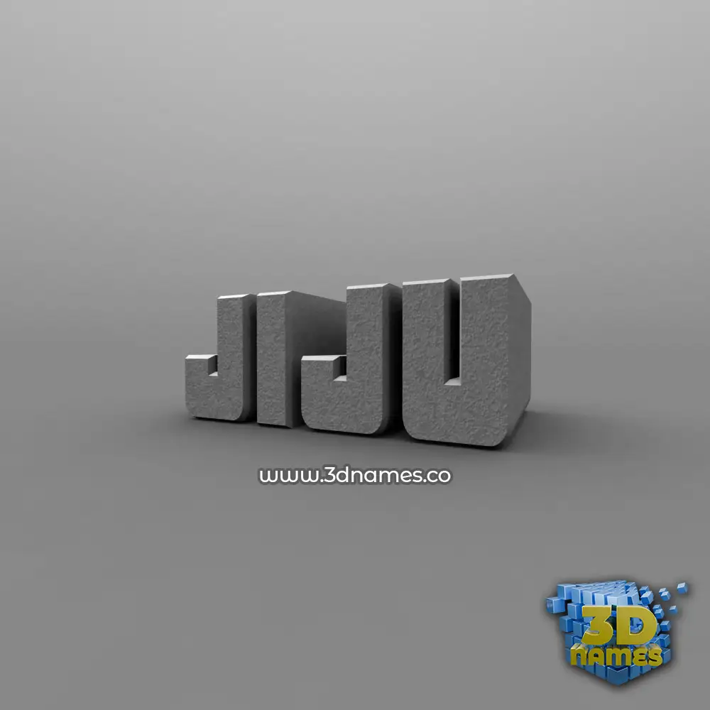 jiju in Solid Grey style - 3D name wallpaper