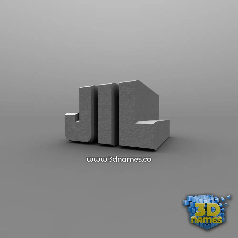 jil in Solid Grey style - 3D name wallpaper