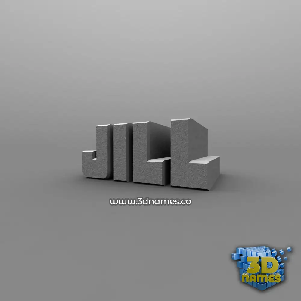 jill in Solid Grey style - 3D name wallpaper