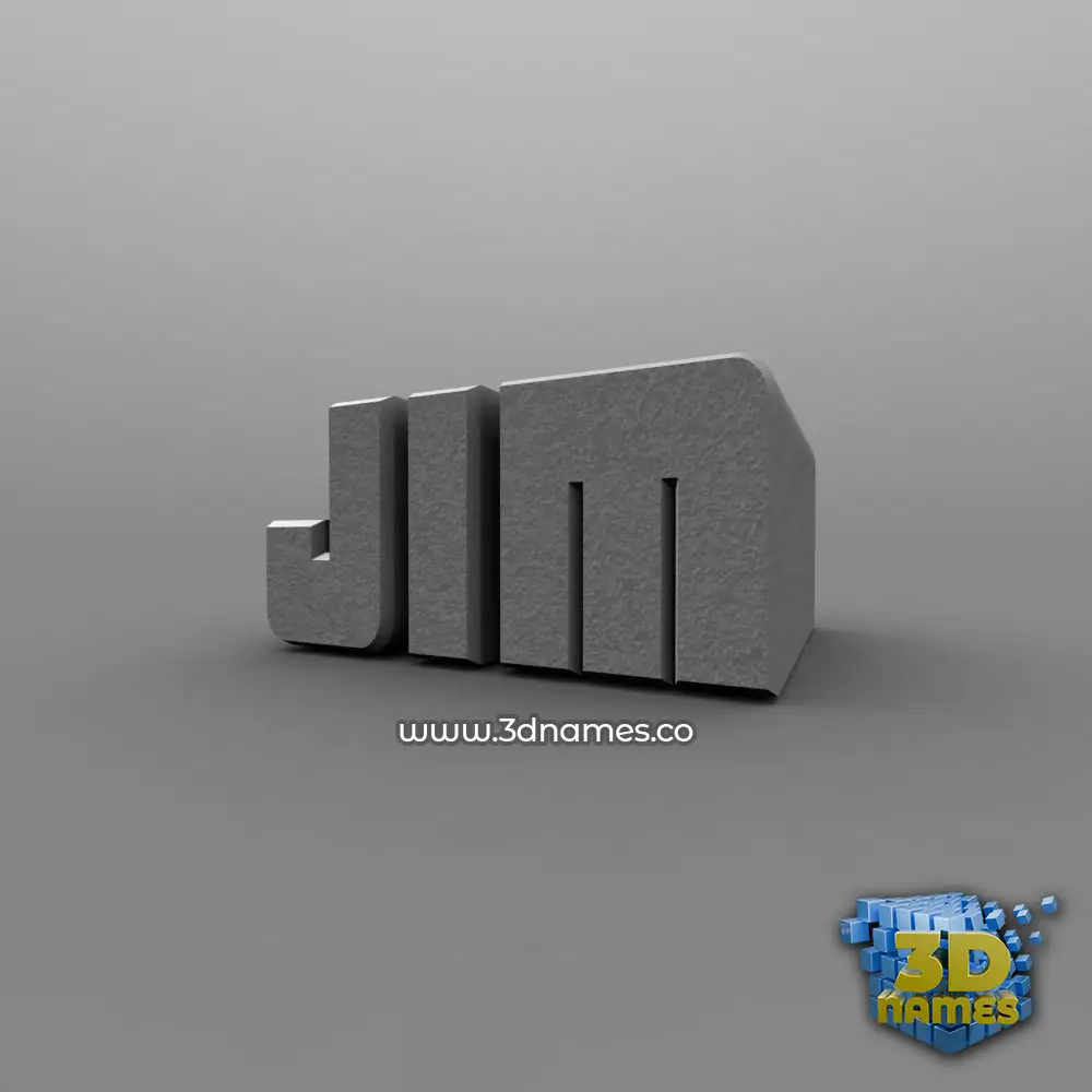 jim in Solid Grey style - 3D name wallpaper