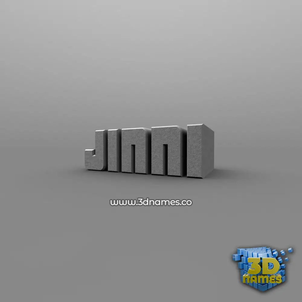 jinni in Solid Grey style - 3D name wallpaper