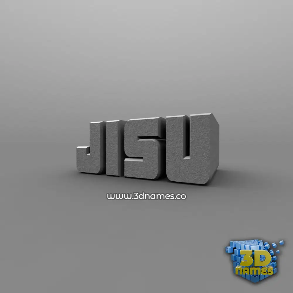 jisu in Solid Grey style - 3D name wallpaper