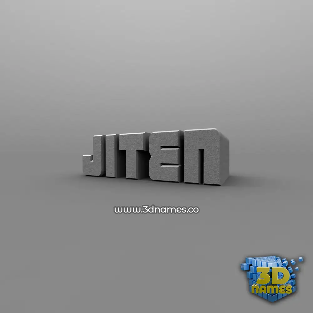 jiten in Solid Grey style - 3D name wallpaper