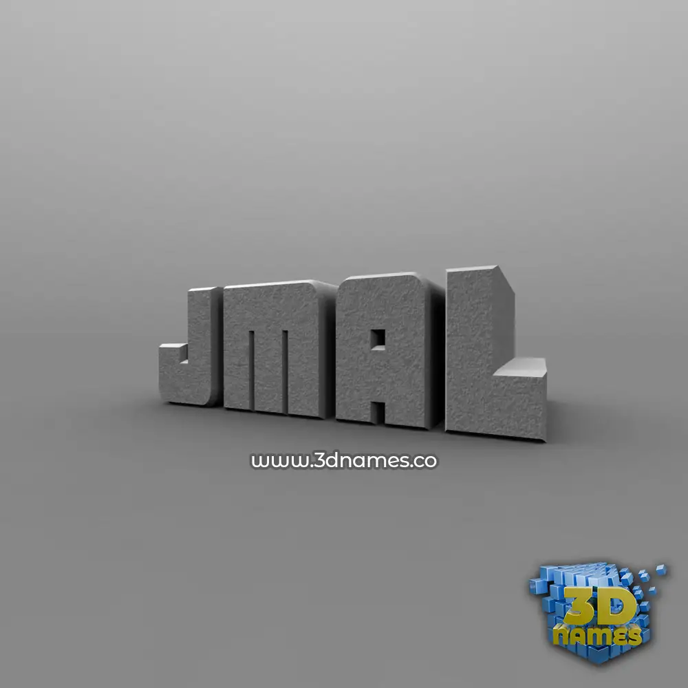 jmal in Solid Grey style - 3D name wallpaper