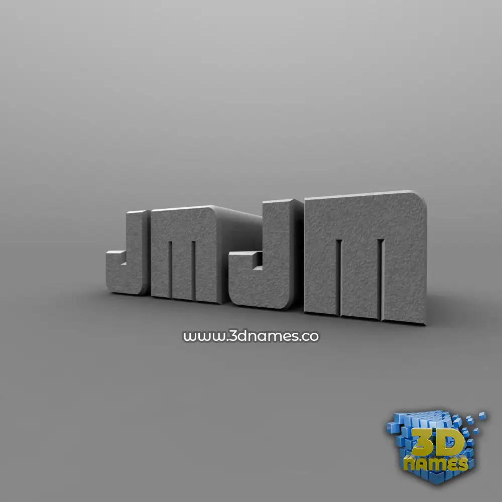 jmjm in Solid Grey style - 3D name wallpaper