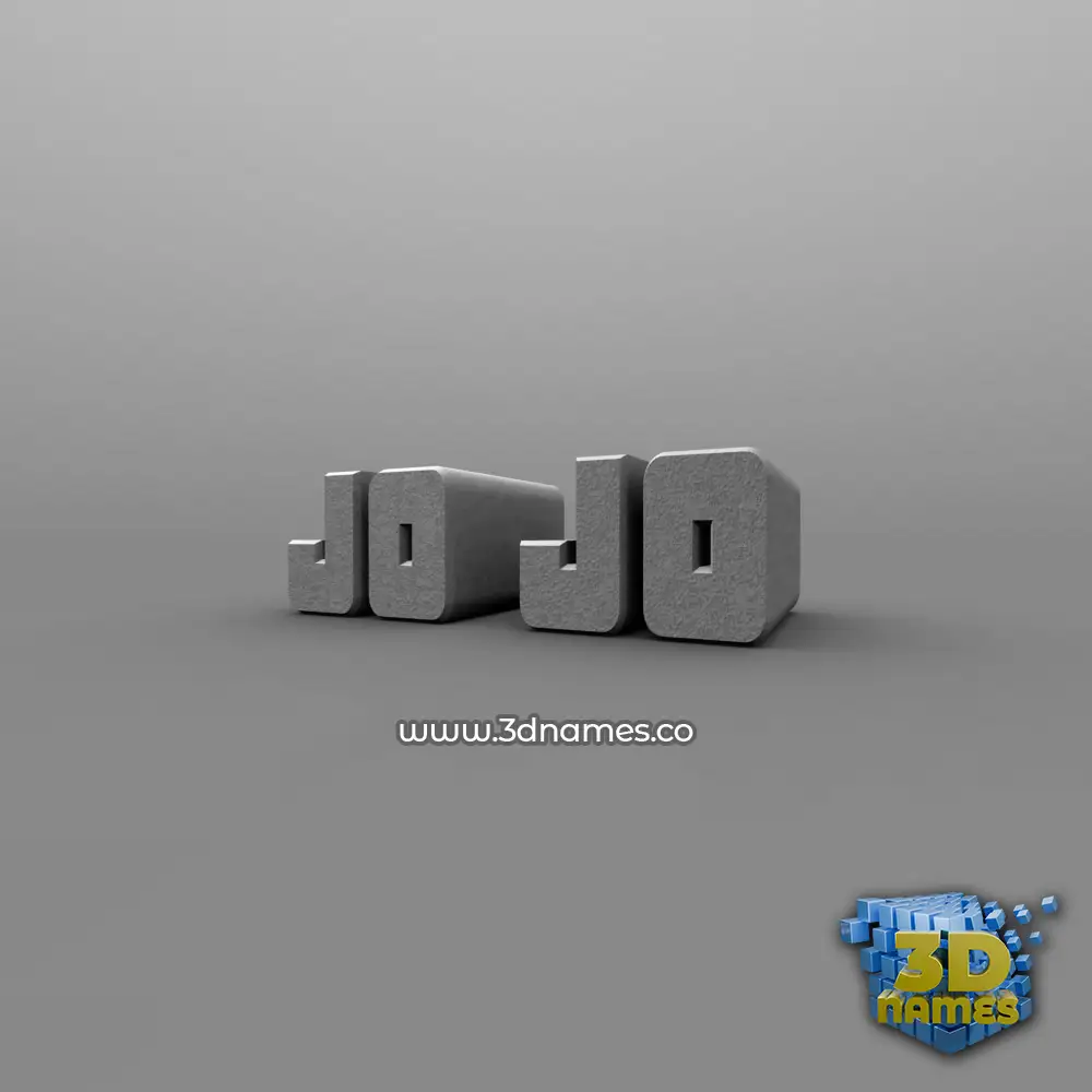 jo jo in Solid Grey style - 3D name wallpaper