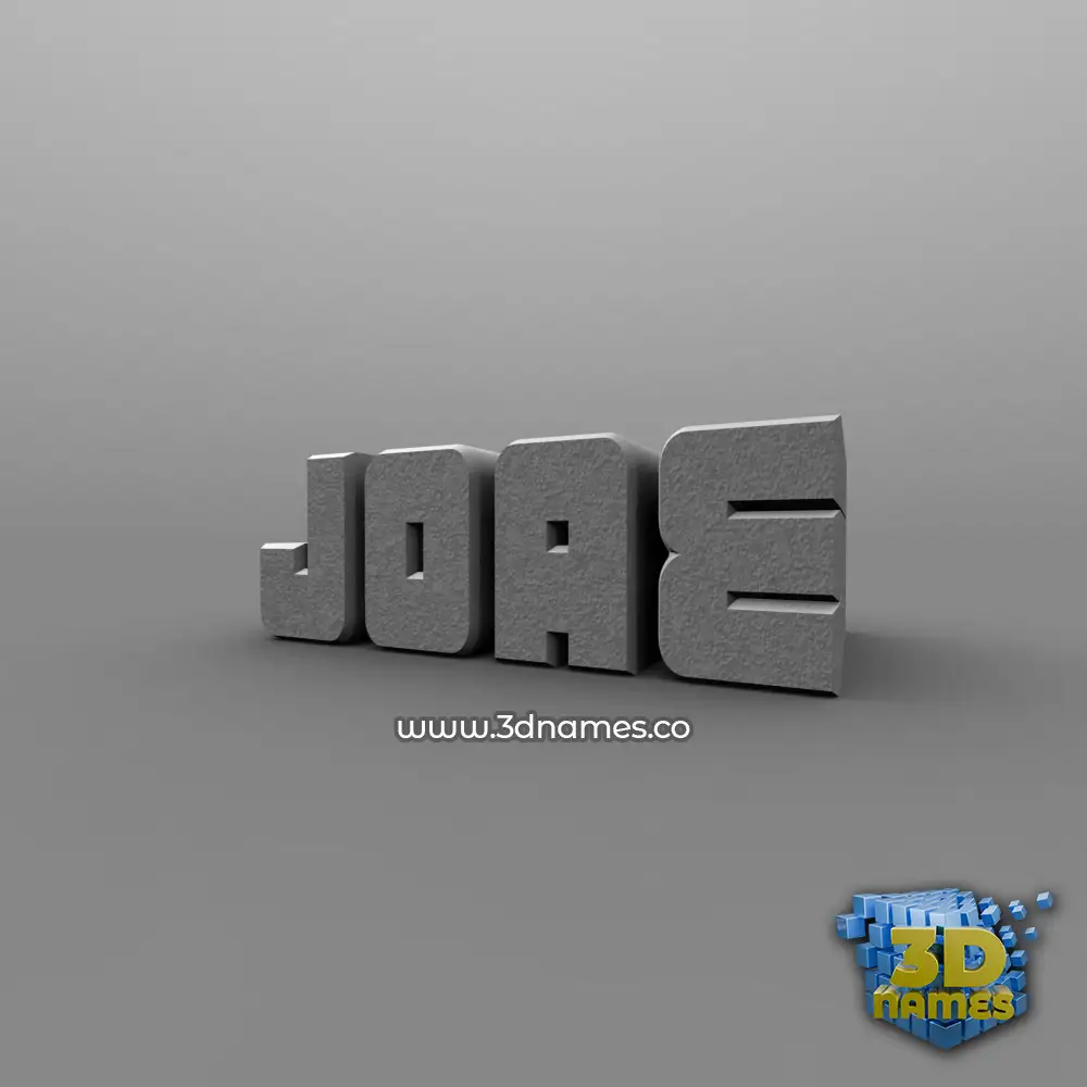 joae in Solid Grey style - 3D name wallpaper