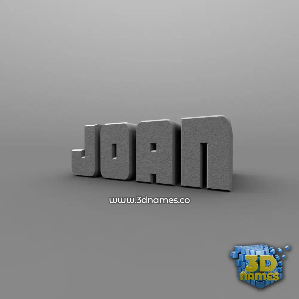 joan in Solid Grey style - 3D name wallpaper
