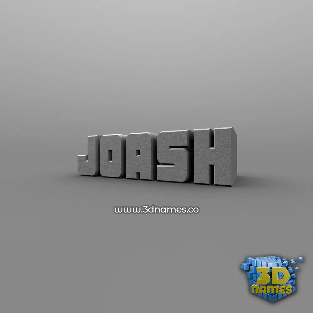 joash in Solid Grey style - 3D name wallpaper