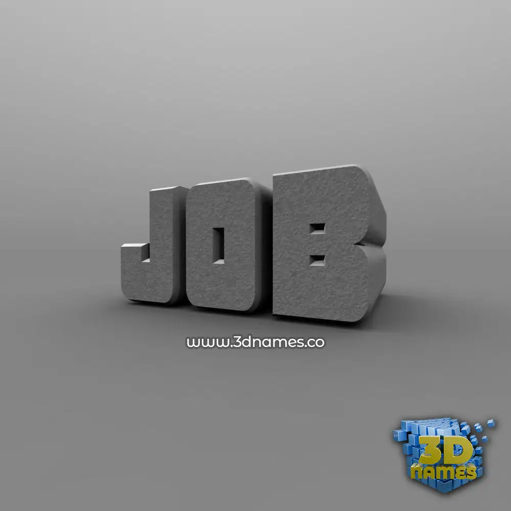 job in Solid Grey style - 3D name wallpaper