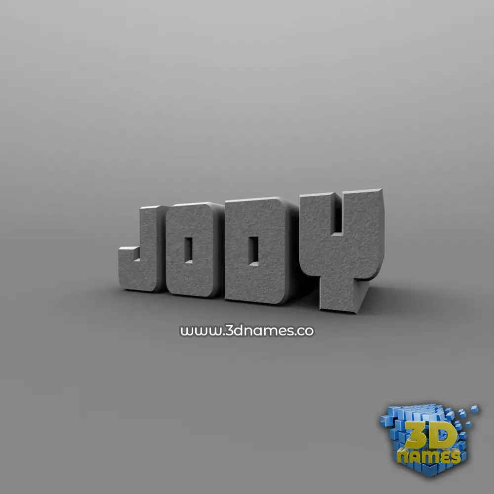 jody in Solid Grey style - 3D name wallpaper