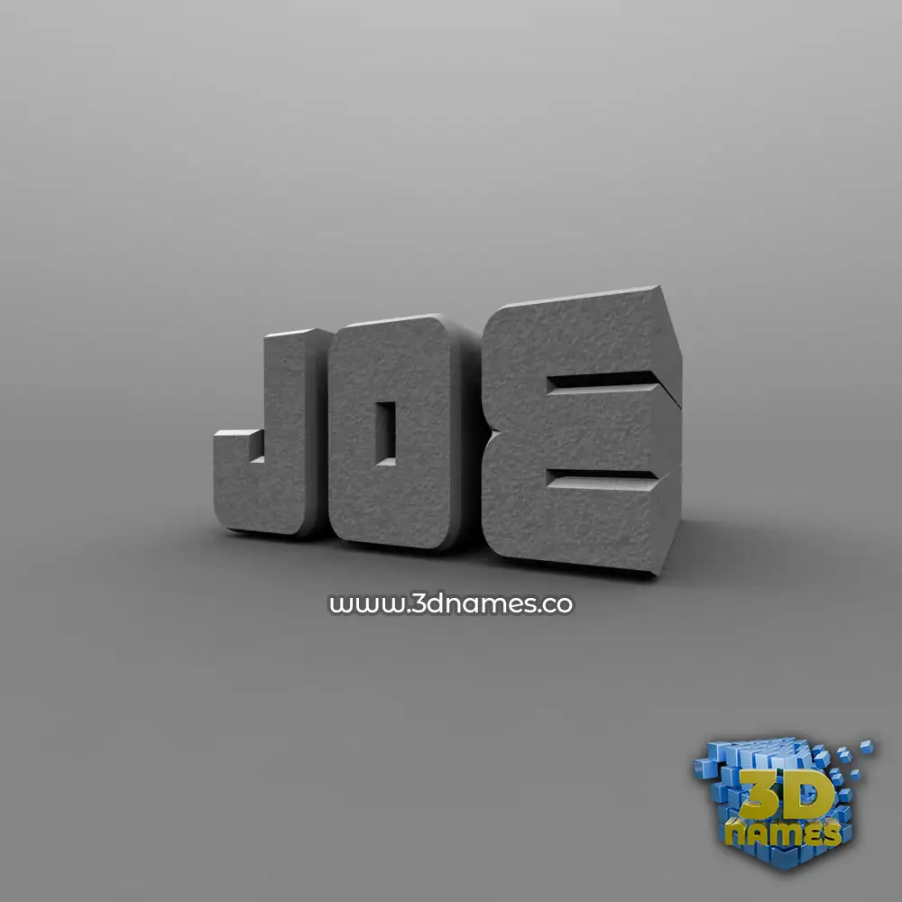joe in Solid Grey style - 3D name wallpaper
