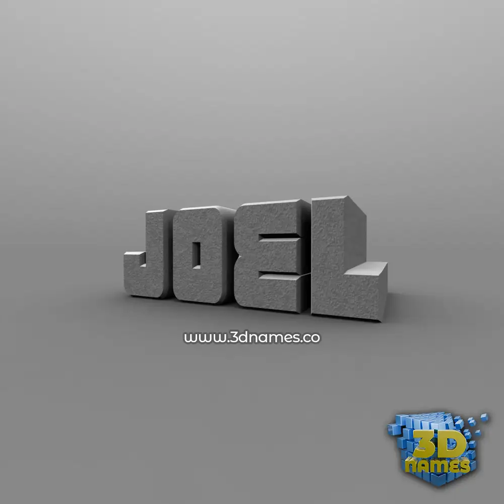 joel in Solid Grey style - 3D name wallpaper