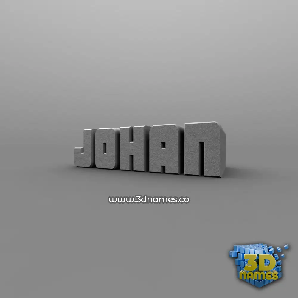 johan in Solid Grey style - 3D name wallpaper