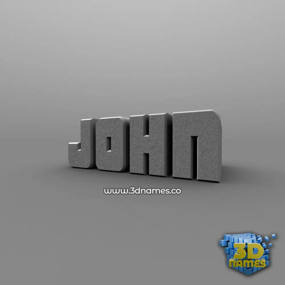 john in Solid Grey style - 3D name wallpaper