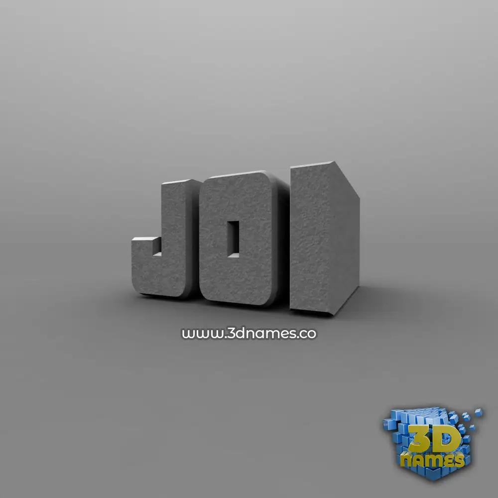 joi in Solid Grey style - 3D name wallpaper