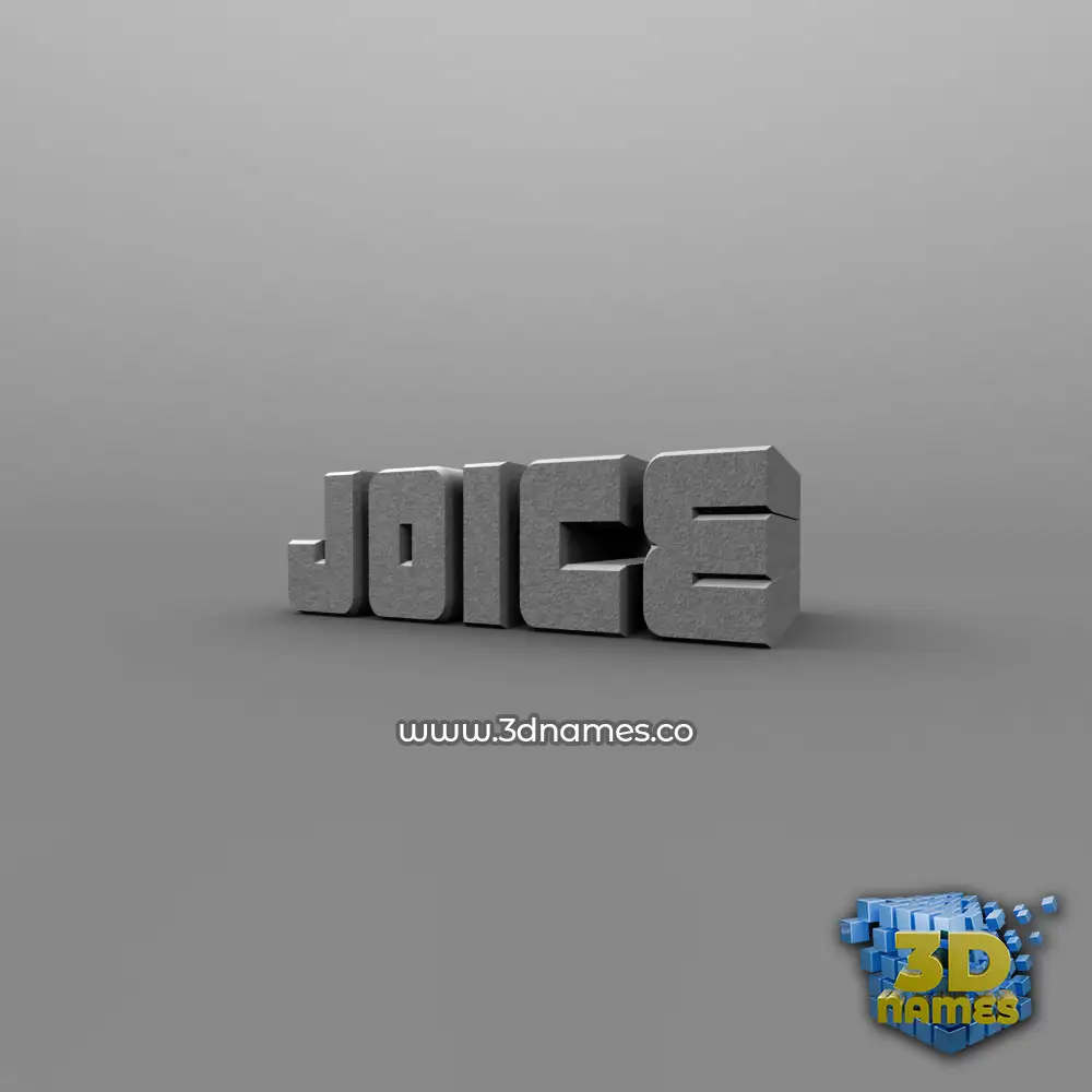 joice in Solid Grey style - 3D name wallpaper