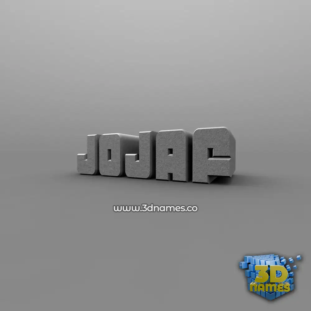 jojaf in Solid Grey style - 3D name wallpaper