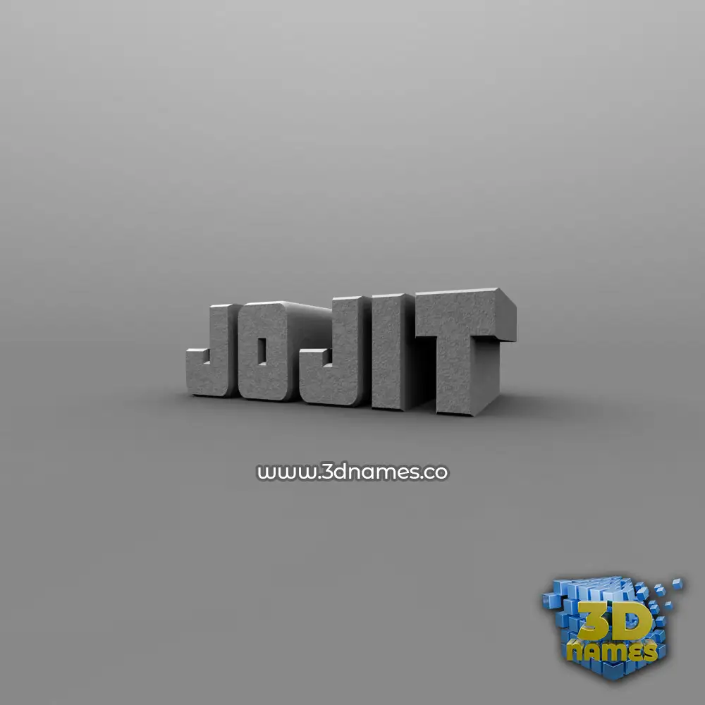 jojit in Solid Grey style - 3D name wallpaper