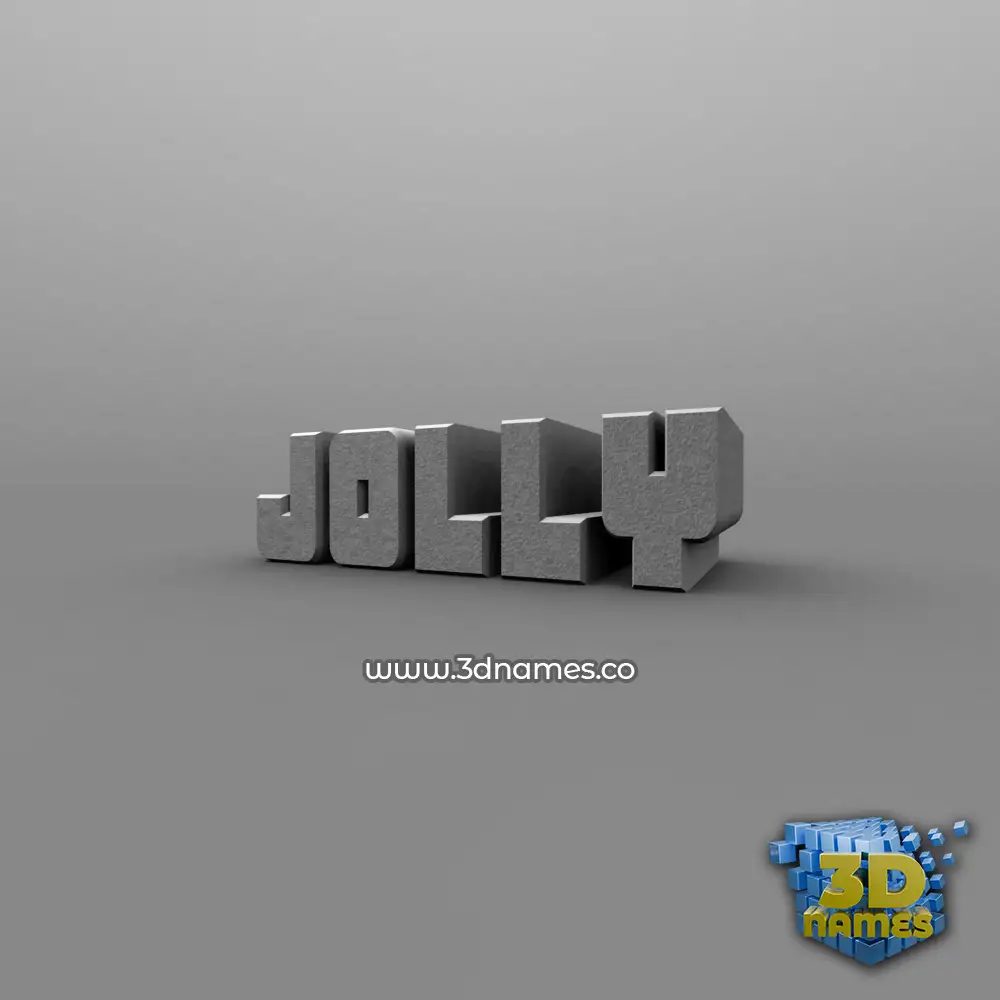 jolly in Solid Grey style - 3D name wallpaper