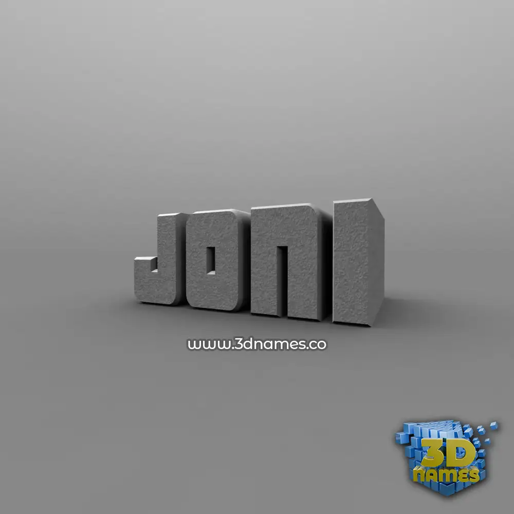 joni in Solid Grey style - 3D name wallpaper