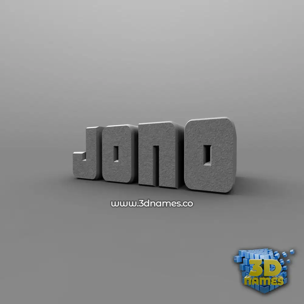 jono in Solid Grey style - 3D name wallpaper