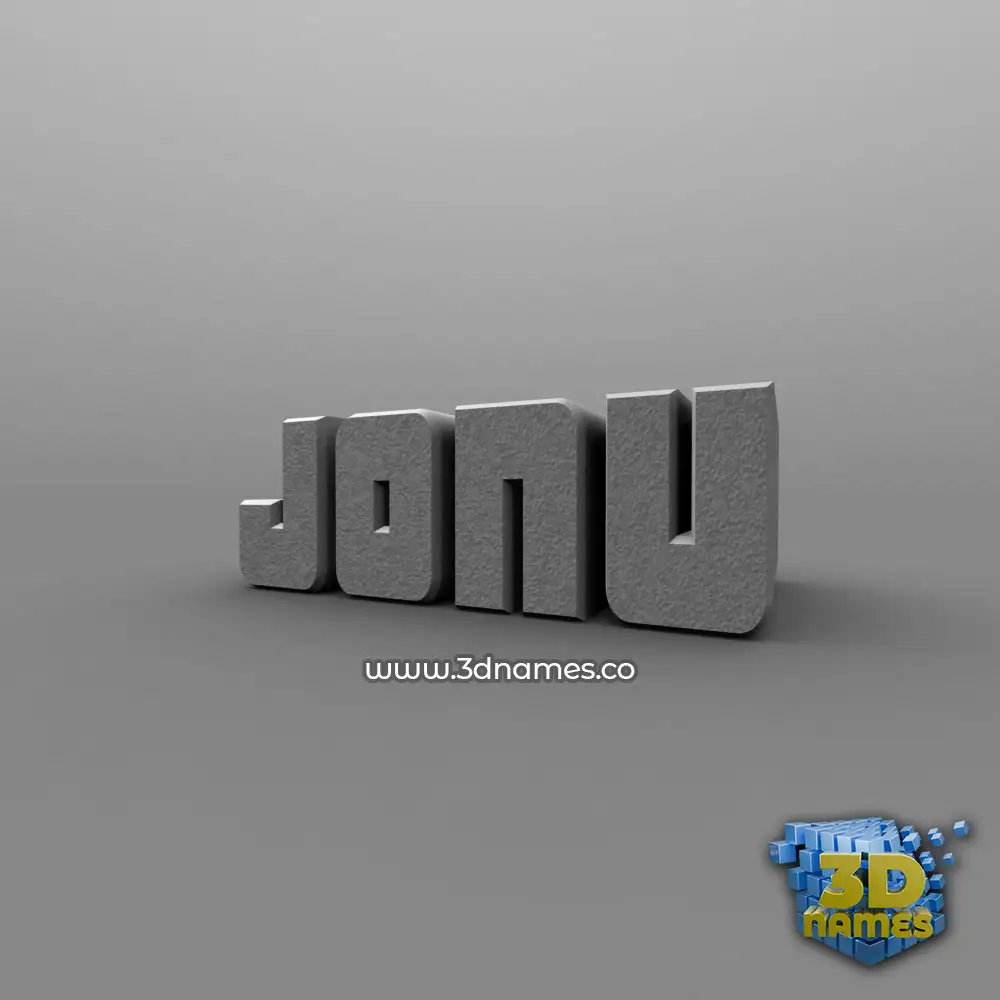 jonu in Solid Grey style - 3D name wallpaper
