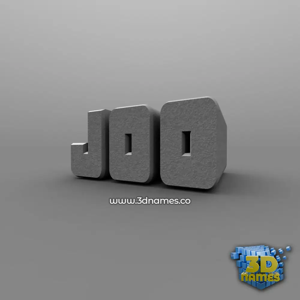 joo in Solid Grey style - 3D name wallpaper
