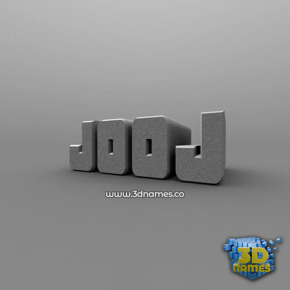 jooj in Solid Grey style - 3D name wallpaper