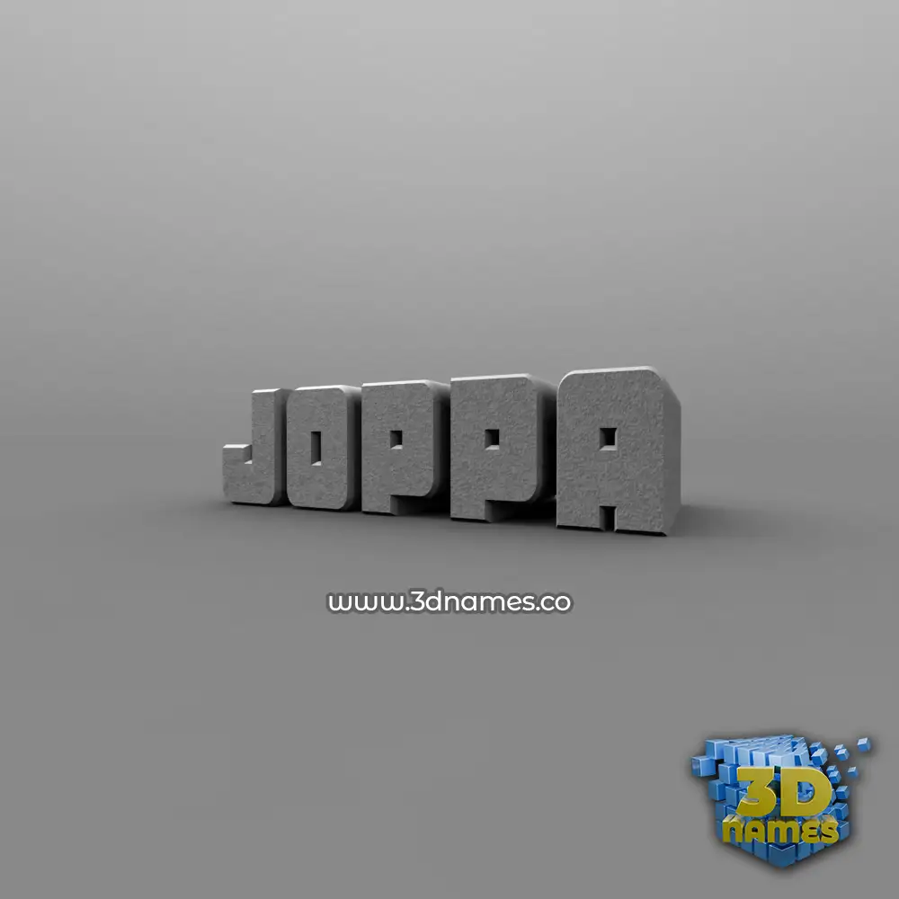 joppa in Solid Grey style - 3D name wallpaper
