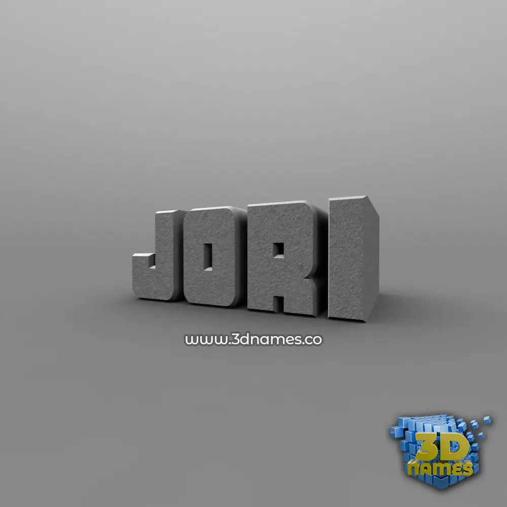 jori in Solid Grey style - 3D name wallpaper