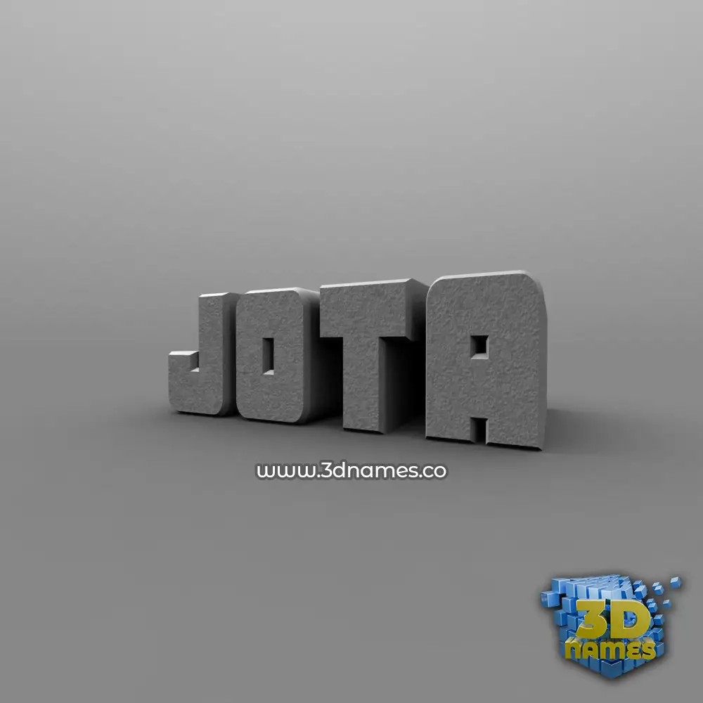 jota in Solid Grey style - 3D name wallpaper