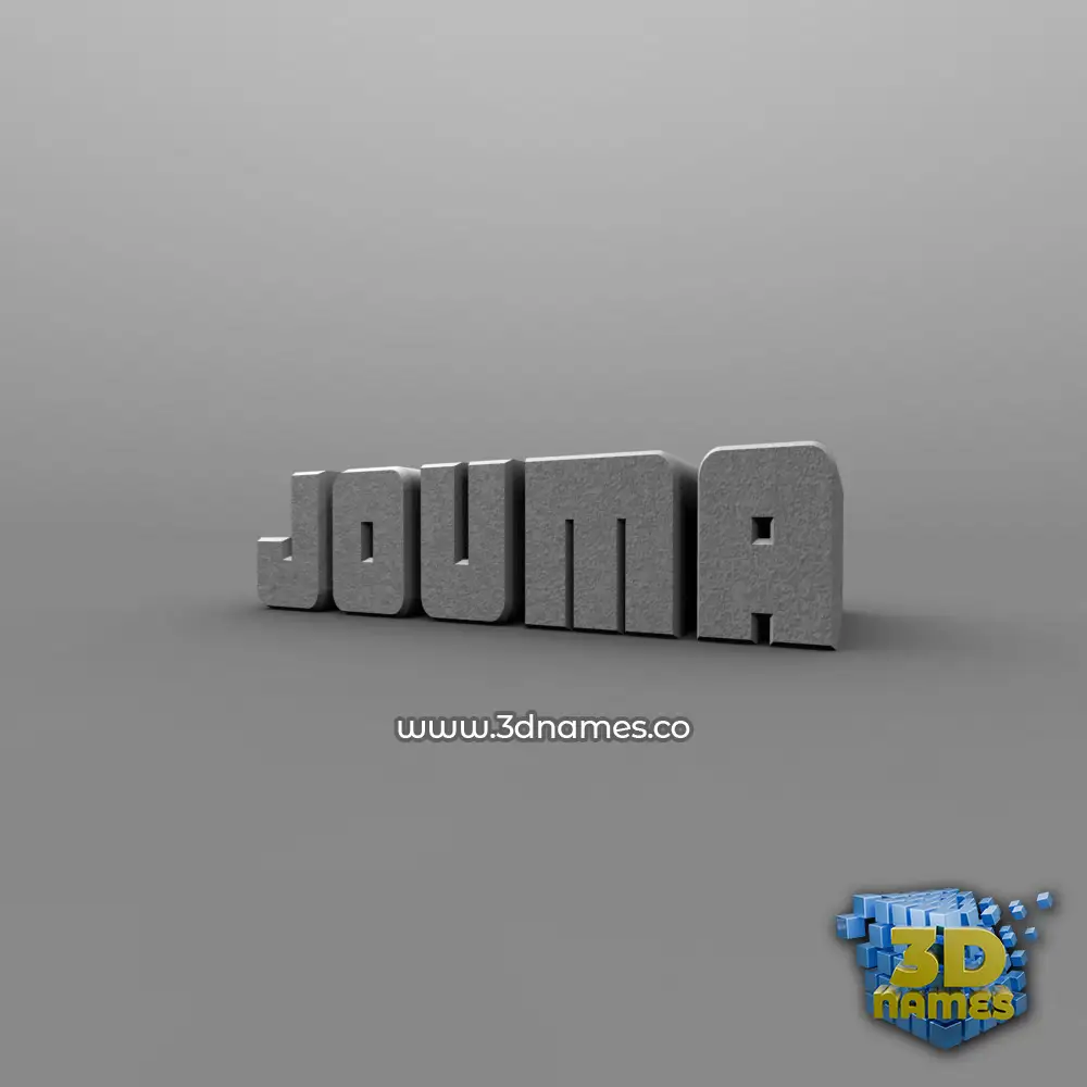 jouma in Solid Grey style - 3D name wallpaper