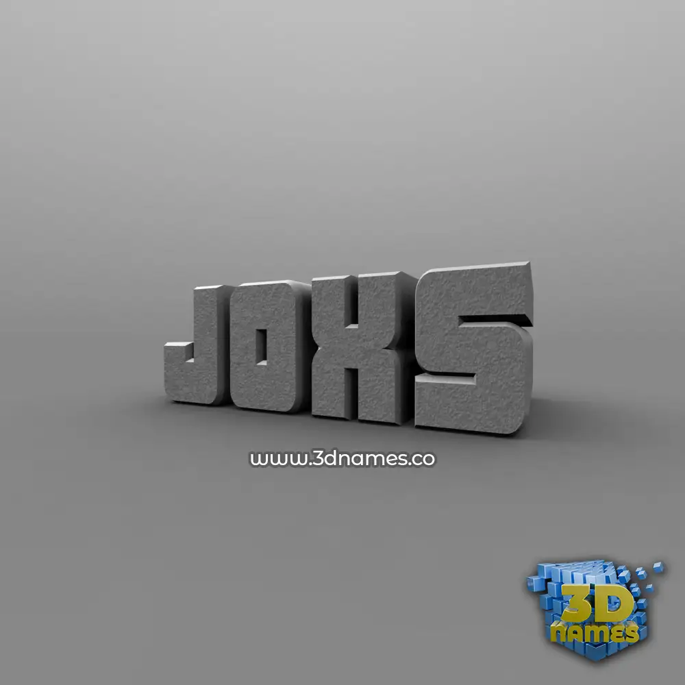 joxs in Solid Grey style - 3D name wallpaper