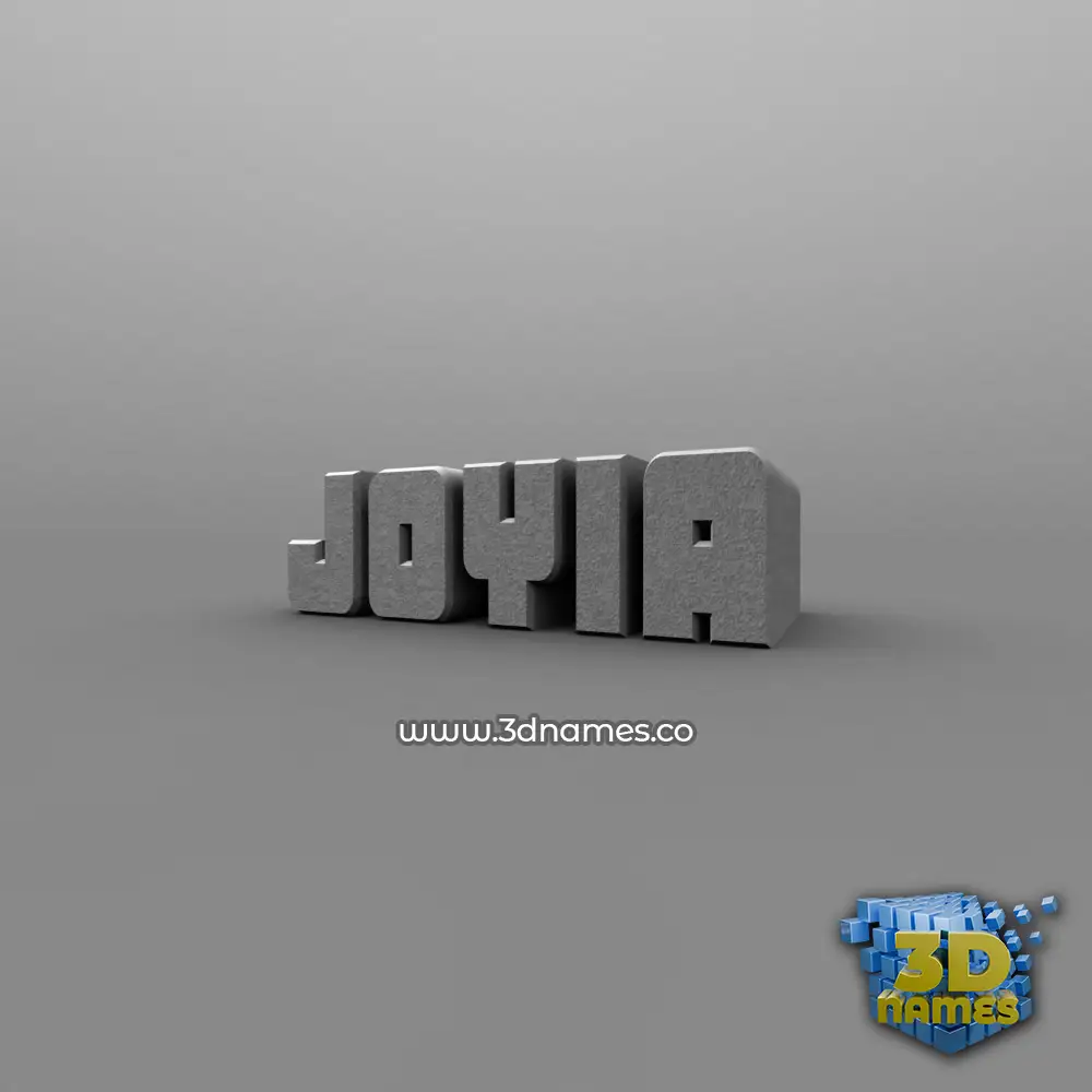 joyia in Solid Grey style - 3D name wallpaper