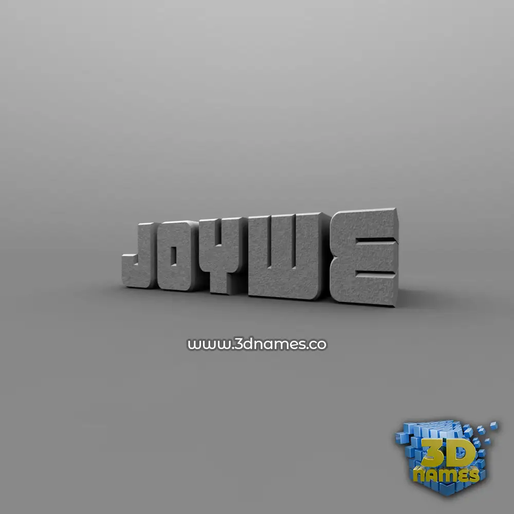 joywe in Solid Grey style - 3D name wallpaper