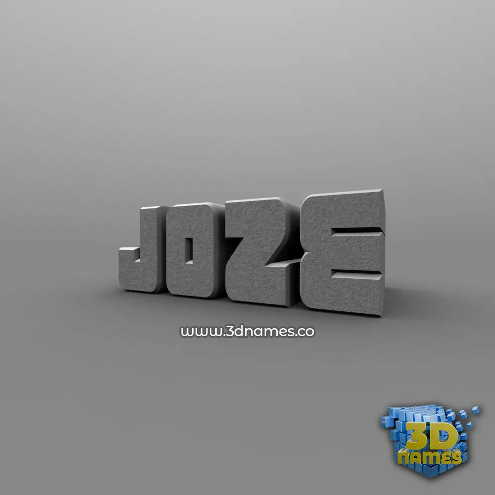 joze in Solid Grey style - 3D name wallpaper