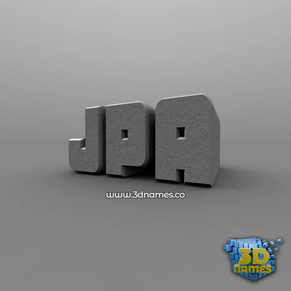 jpa in Solid Grey style - 3D name wallpaper